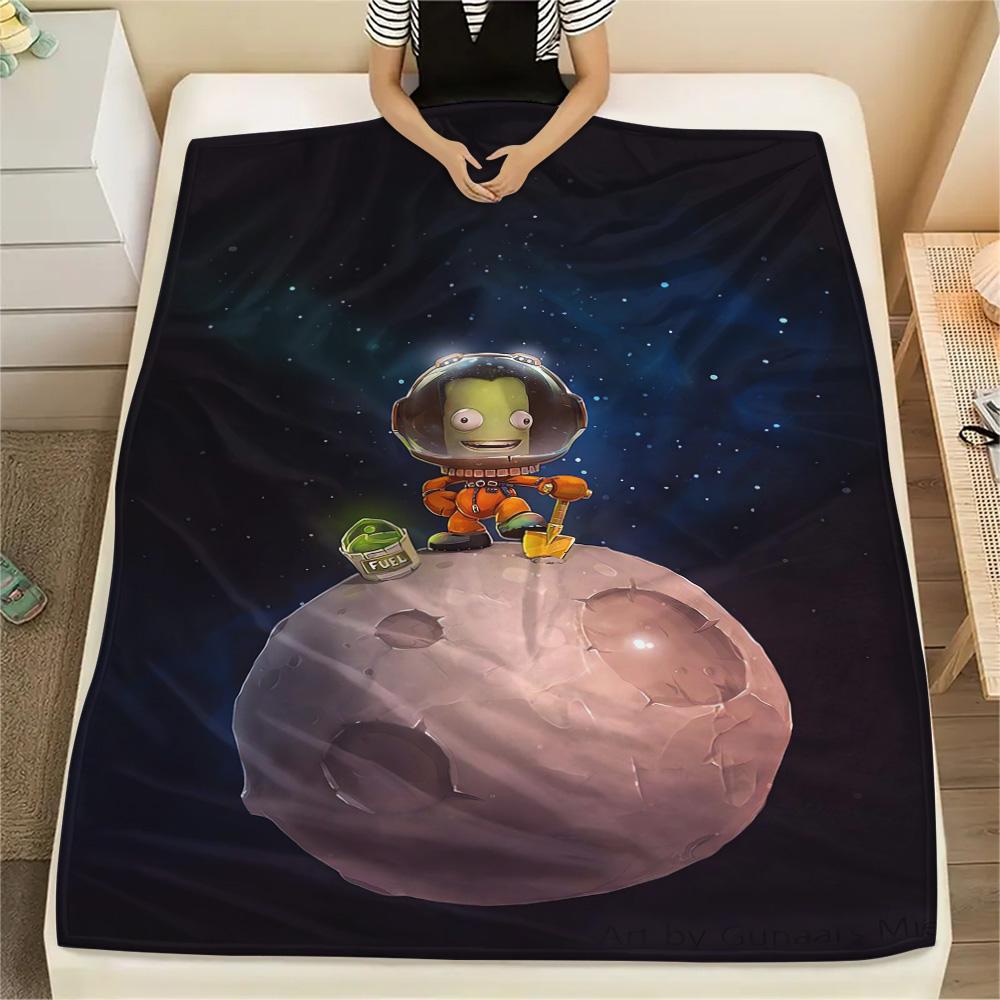 1Pc Alien Earth Print Flannel Blanket, High Quality Comfortable for All Seasons, Home Decor, Warmth and Comfort, Perfect for Christmas Gifts