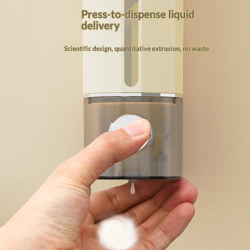 Wall Mounted Soap Dispenser No Drilling Clear Window Suitable for Shampoo Body Wash for Bathroom Shower Room