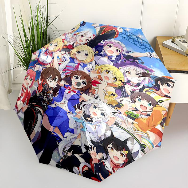 

1pc Anime Characters Automatic Folding Umbrella - Portable 3-Fold Design with 8-Rib Iron Frame - Outdoor for Anime Lovers, Travelers, Daily Use, and G