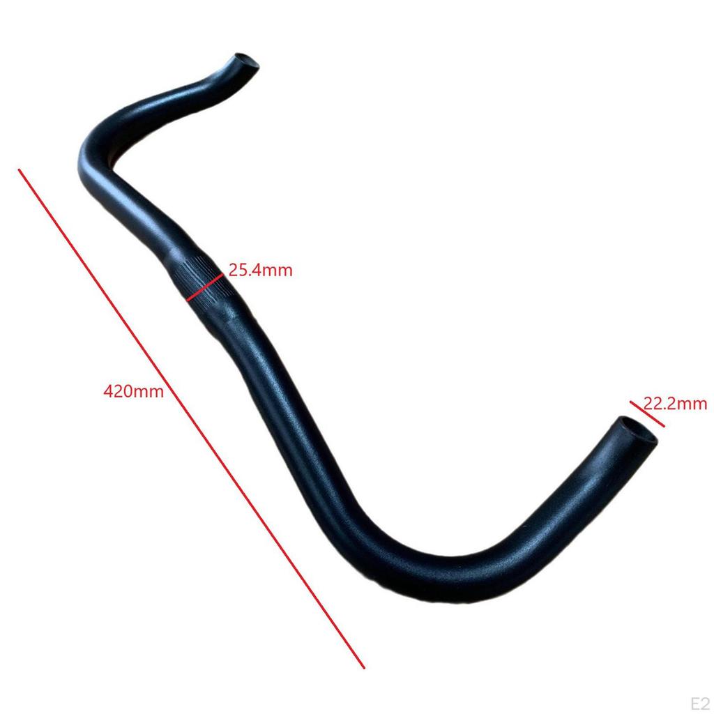 Bullhorn Replacement Handlebar for Long Distance Cycling, Black, Clamp Diameter: 25.4mm