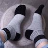 Fashion Deodorant Comfortable Simple Middle Tube Casual Socks With Toes Stripe Hosiery Five Finger Socks Man Socks