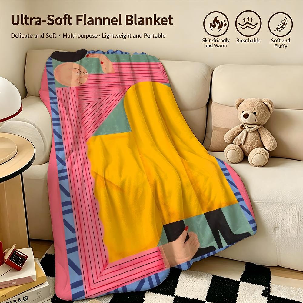 Artist SStefhany Y Lozanoo Throw Warm Soft Flannel Blanket Multiuse for Sofa Bed Camping Travel Nap
