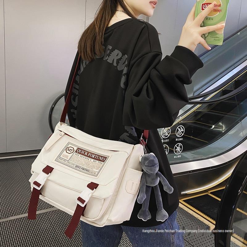 Unisex Forest-Style Shoulder Bag: Trendy, Spacious Backpack & Messenger Bag for Students