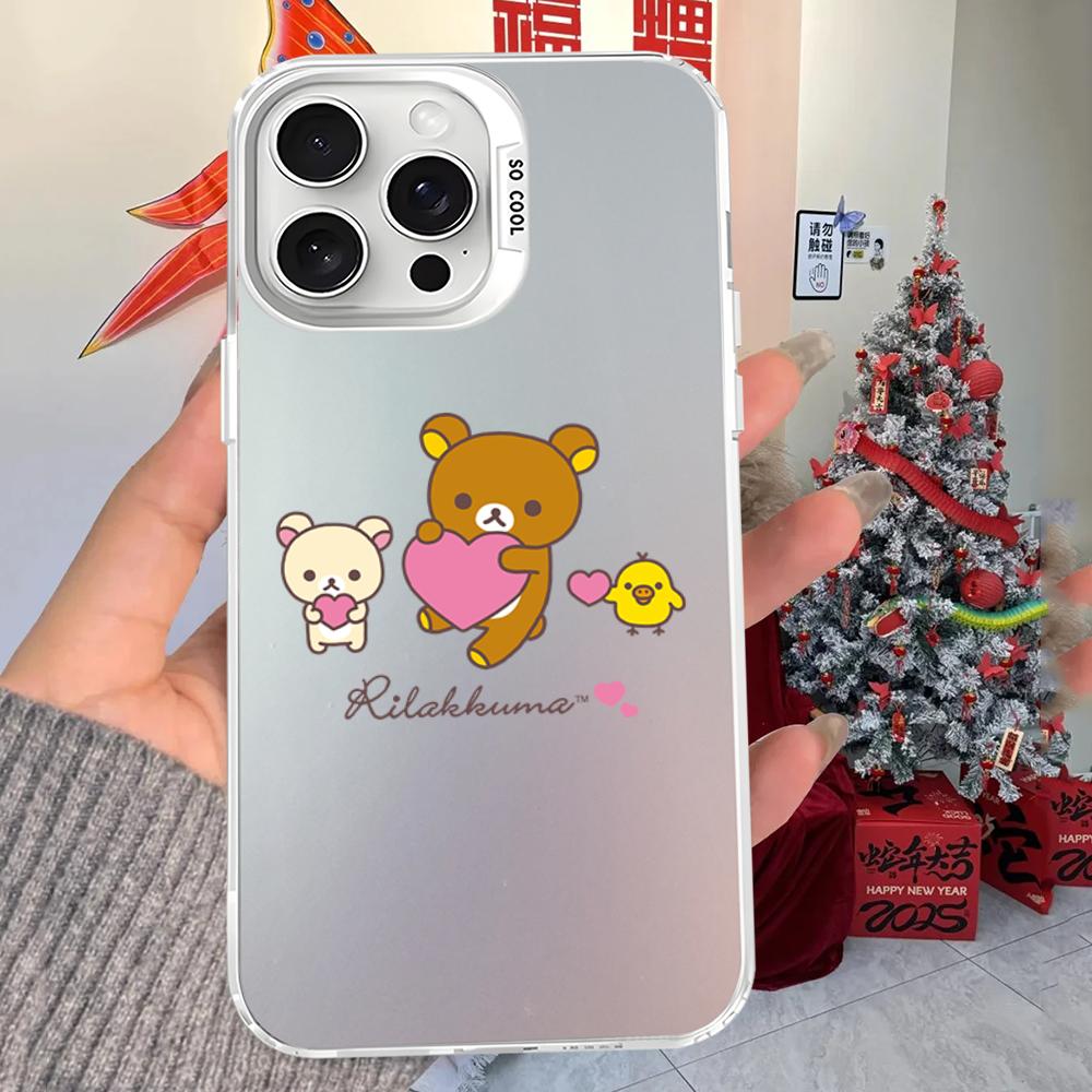 Rilakkuma Phone Case For iPhone 16 15 14 13 12 11 Pro Max X XR XSMAX 8 7 Plus Matte Shockproof Back Cover