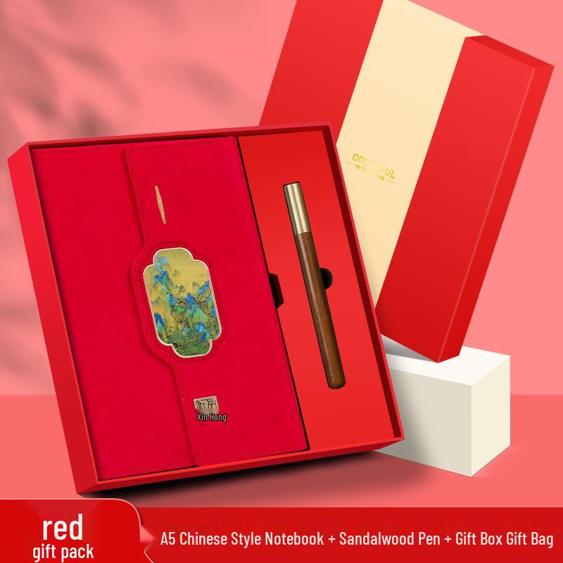 Custom Retro Laptop Gift Set with Notebook and Logo