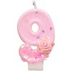 New Pink Rose Flower Creative Digital Birthday Candle Cake Decoration Party First Year Candle Shein