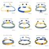 Ukrainian Flag Handcrafted Beaded Bracelets With Adjustable Rope For Travel Gifts