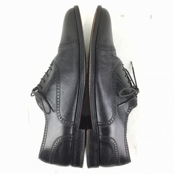 MEZLAN Vintage Etikett Semi Brogue Business Schuhe Schwarz Größe 10.5M 28.0 Herren(GEBRAUCHT)