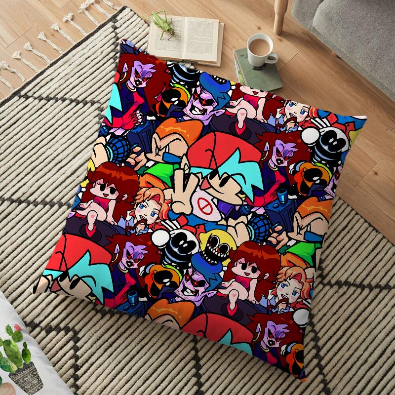 Friday Night Funkin Cushion Pillow Case Whitty Boyfriend Pillow Cover Lemon Demon Monster Living Room Decorative Pillow Kids Gift 45cm