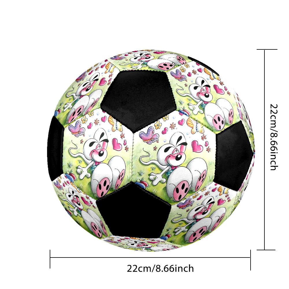 Diddl the Jumping Mouse Soccer Ball Colorful All Ages Machine Stitched PVC Competition Ready Durable High-Bounce.SIZE5