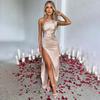 2026wish European & American Summer One-Shoulder Satin Dress: Stylish, Sexy, and Slim Fit with a Slit