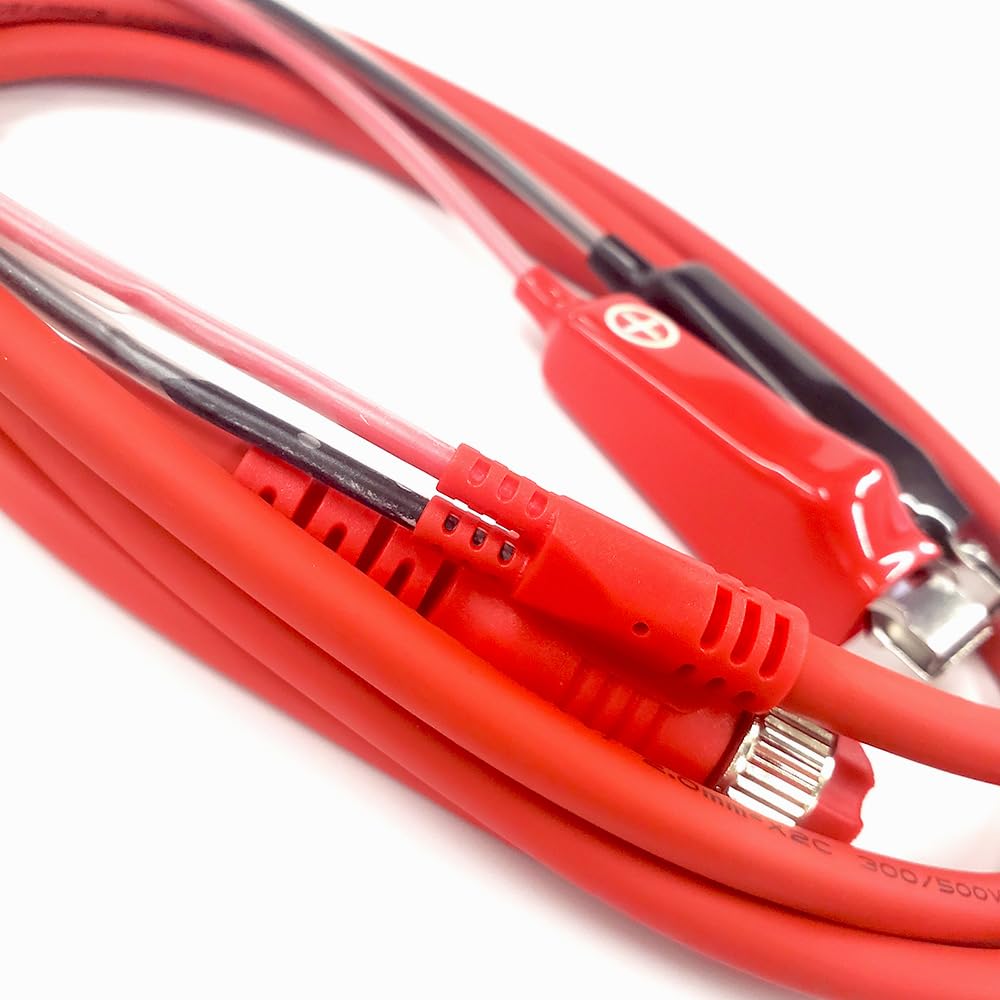 VISPREA Power Cable Compatible with and Hyper and Seaborg Electric Super Power Mega Cord YU326 Red 2.5m Daiwa, Shimano, Tanacon, Tanacon, Leoblitz,