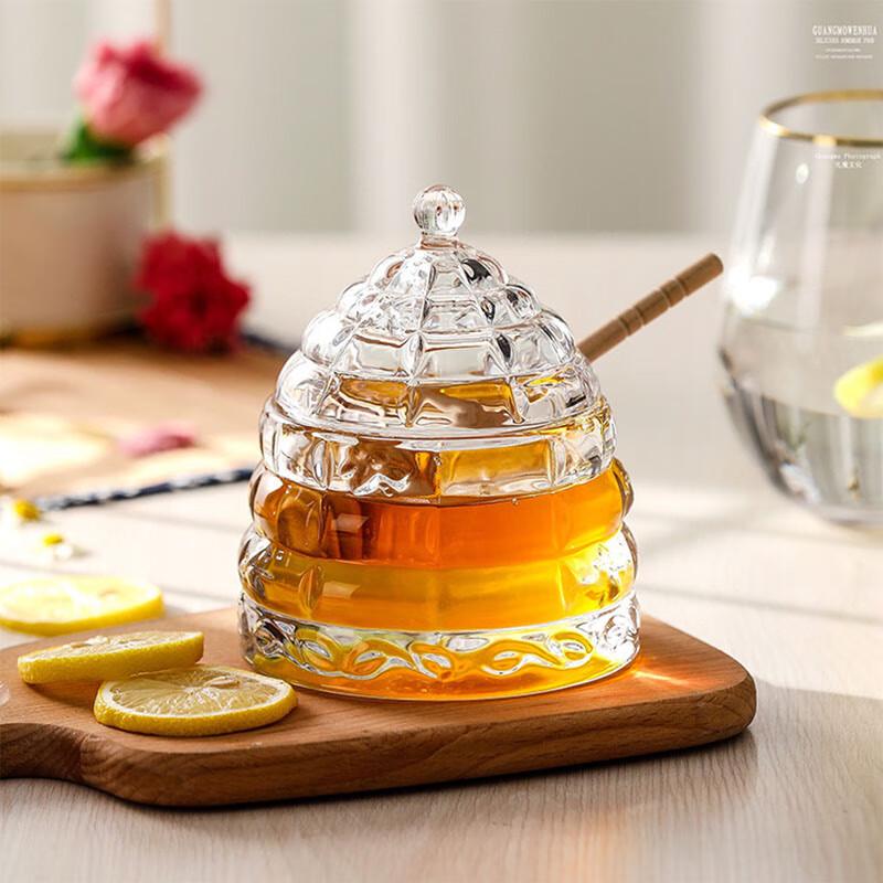 Changbaosen Glass Storage Jar with Wooden Spoon
