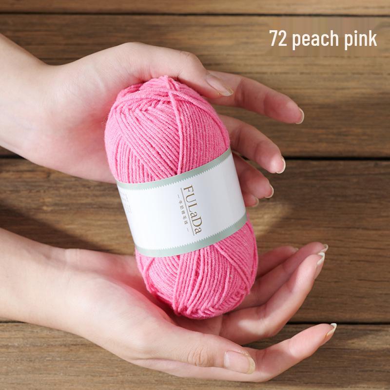 Baby 4-fädig gekämmte Milchbaumwollgarnknäuel zum Handstricken & Häkeln - DIY Puppe, Pullover, Schal Materialpaket