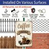 2D Flat 8*12inch Aluminum Sign and Plaque, Retro Coffee Lounge Decorative Aluminum Plate with Coffee Bean Grinder and Cup Design, Suitable for Cafes