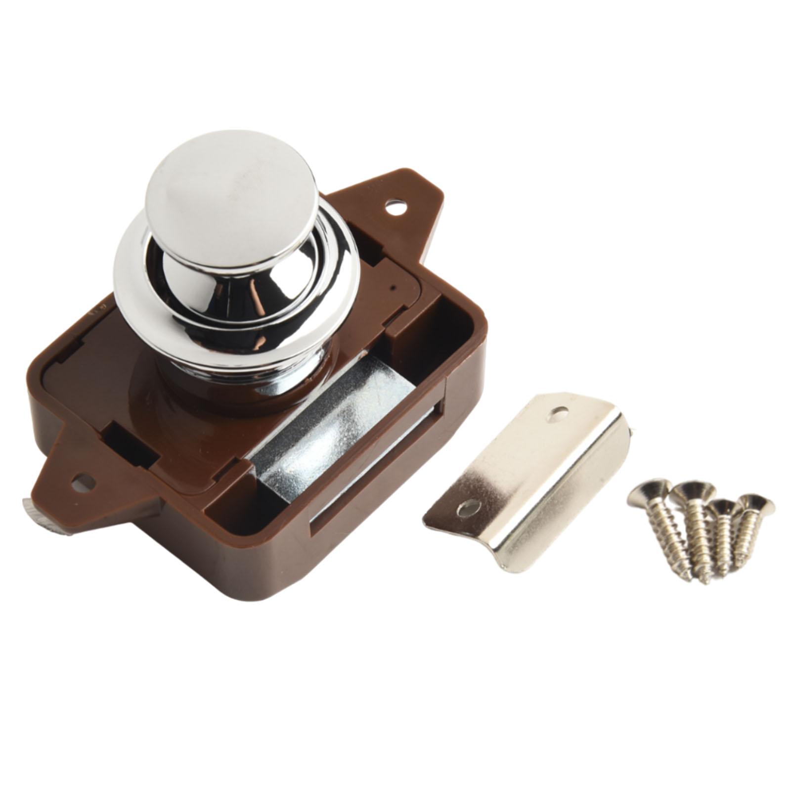 Zinc Alloy Catch Lock RV Shaking Button Cabinet Camper Caravan Catch Cupboard Door Knob All Kinds Of Furniture China Mainland