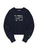 KIRSH Cherry Concept Wording Knit [Dark Navy]