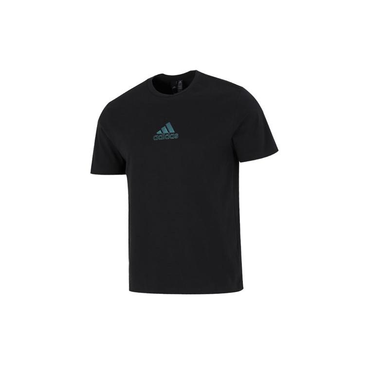 Men s adidas Minimalistic Alphabet Logo Printing Athleisure Casual Sports Round Neck Short Sleeve Black T-Shirt HM2978 L