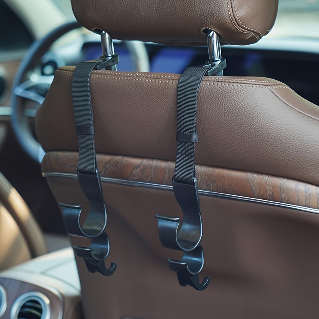 Univerzální organizér s háčkem na zadní sedadlo auta na deštníky a tašky, nastavitelný plastový závěs na úložný prostor na zadní straně sedadla