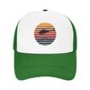 Fashion Helicopter Vintage Sunset  Mesh Baseball Cap  High CostPerforUnisexce Summer Cap