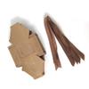 12pcs Brown White Kraft Paper Candy Box Ribbon Transparent Window Gift Packaging Party Favor