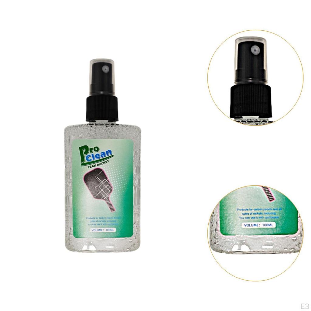 100 ml Pickleball Racket Surface Cleaner Eliminates Residue Dirt Portable