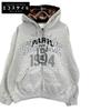 ×MM6 24 Stainless Steel Gray Zip-Up Hoodie Sweatshirt Tops 6 grayUsed