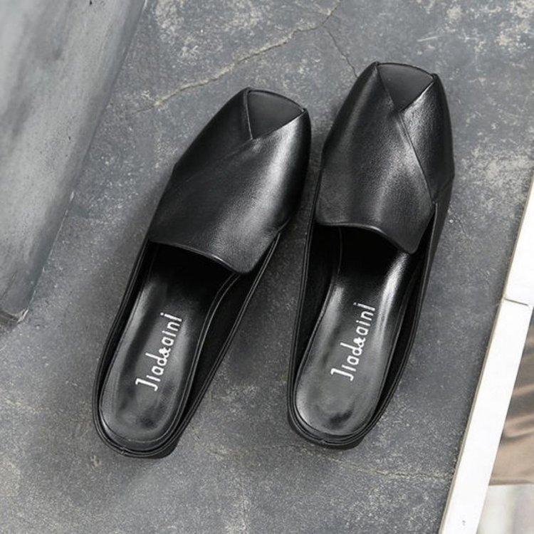 Low-heeled Fish-mouth Style Women's Shoes, New Arrivals, Large Size, Sandals, Slippers Devotion