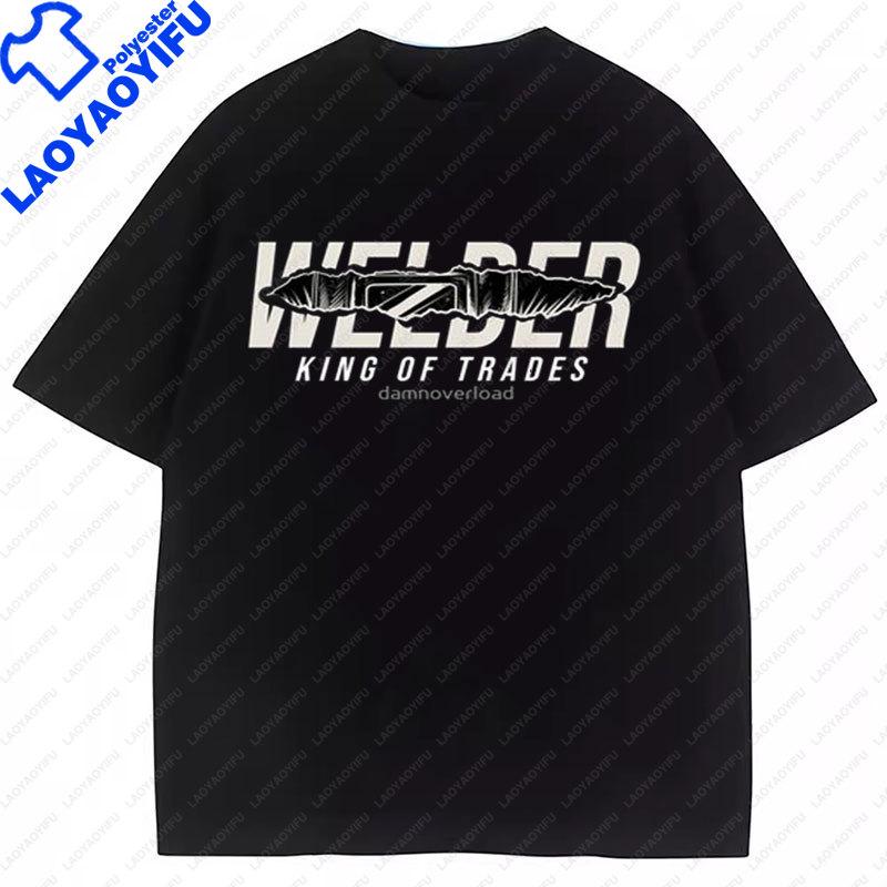 Welder Ropa Hombre No Flux Given Welding Metal Worker Funny Gift Unisexs Graphic T Shirts Polyester Cheap Clothing Summer Tee Tops XS