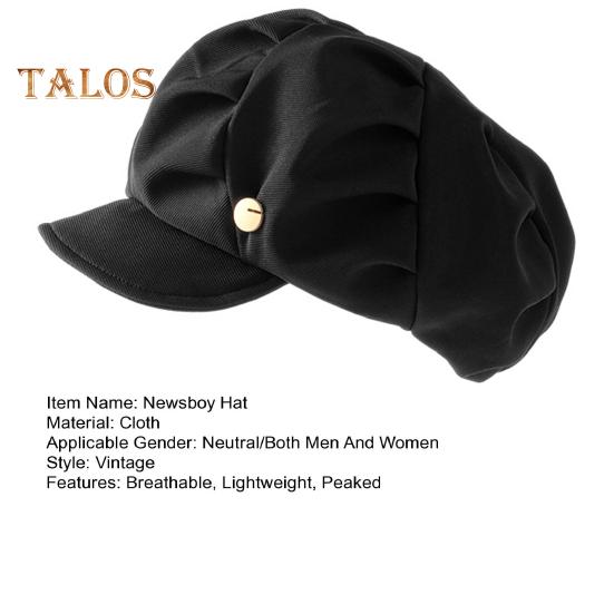 Women Newsboy Cap Adjustable Visor Berret Hat Four Seasons Breathable Peaked Hat Ladies Girls Vintage Casual Paperboy Painter Cabbie Hat