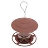 Bird Feeder Roof Hanging Bird Feeder Feeding Tool for Garden Yard Outdoor DecorationBrown