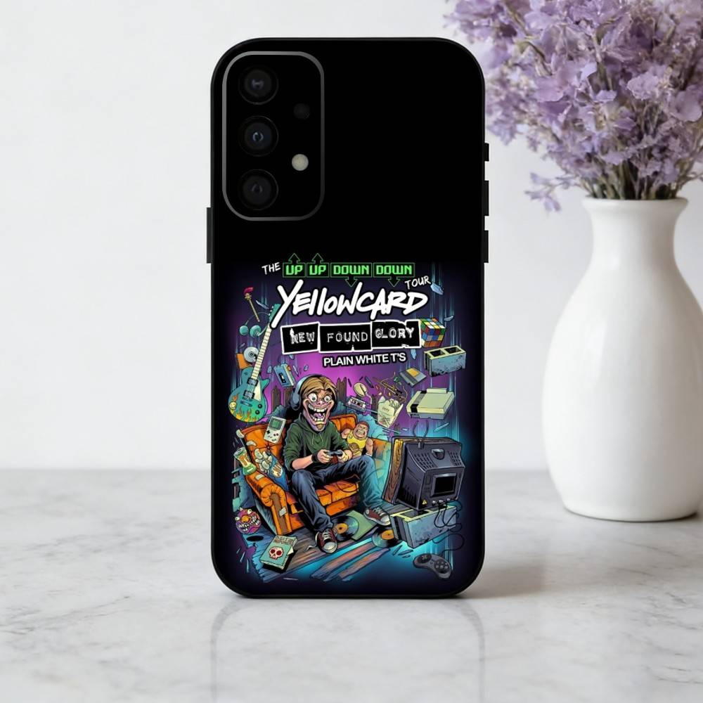 Rockin Y-Yellowcard Band phone Case For Samsung Galaxy A73,A72,A71,A70,A53,A52,A51,Others Soft Black Shell
