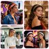 Adjustable Glitter Sequin Headbands for Women, Non Slip Velvet Lined Sports Yoga Hair Bands, Sparkly Elastic Head Wraps for Party Festival Gym Running