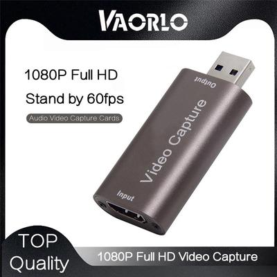VAORLO Mini 4K Video Yakalama Kartı 1080P - PS4 Oyun Kamerası Kaydı Canlı Yayın için USB Kutusuyla Uyumlu