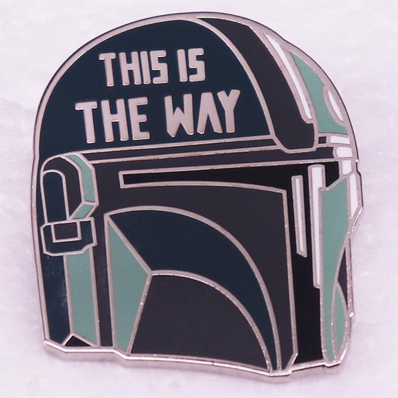 The Mandalorian Helmet Road Badge Brooch