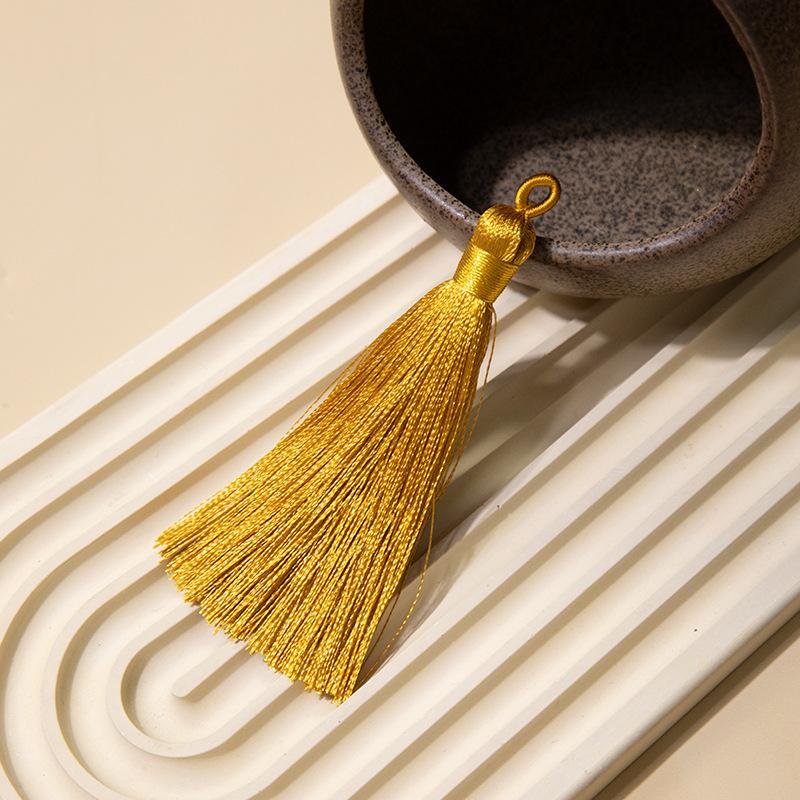 8Cm Pull Circle Fringed Ear Polyester Fringed Antique Hanging Ear Bookmark Sachet Jewelry Accessories Diy Small Pendant