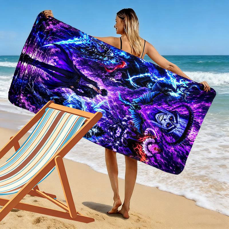 Solo leveling Igris Print Beach Towel, Large Soft Quick Dry Towel for Beach Camping Swimming