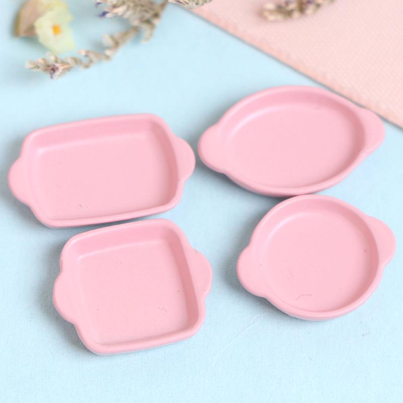 2-33pcs Dollhouse Miniature Trays Plates Doll Mini Food White Dishes Tableware Kitchen Toys Doll House Accessories