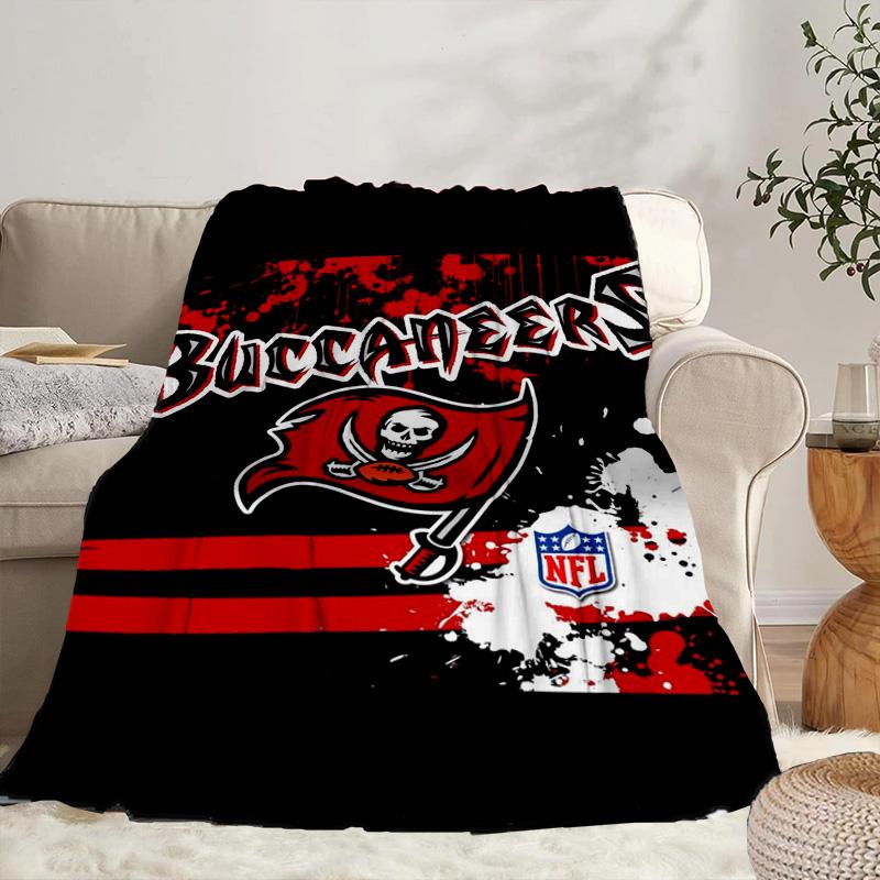Coperta Portatile/Morbida Tampa Bay Buccaneers Logo Coperta da Letto Adatta per Viaggi Campeggio Soggiorni Uffici Divani Regali per Fan