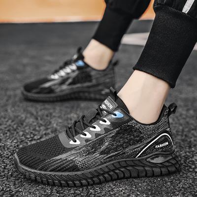 2024 Fashion New Men's Breathable Shoes Flying Woven Running Shoes Sports Shoes Trendy Shoes