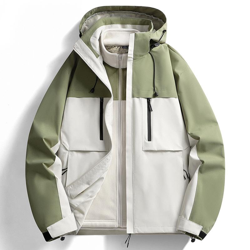 New Hooded Two-piece Detachable Soft Outdoor Jacket for Men and Women for Couples Mountaineering