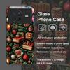 Cute Bookshelf Christmas Print Tempered Glass Phone Case for OPPO Reno 13 F 12 11 Pro 10 SE Find X3 Lite X8 X5 X7 A79 A58 Cover