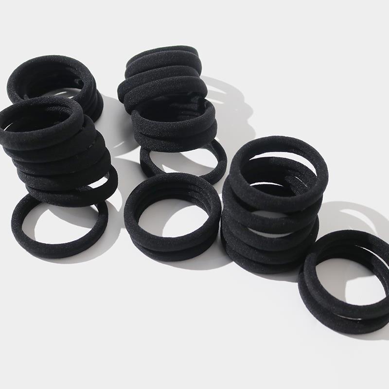 High Elasticity Black Hair Tie - Durable, Cute Ponytail Rubber Band