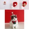 Weihnachts-Haustierschal- und Hut-Set mit Cartoon-Rentier für kleine Hunde und Katzen