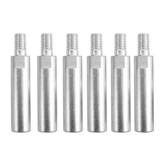 4/5/6/8Pcs Angle Grinder Extension Rod M10 Thread Polishing Machine Adapter Lever Heavy Duty Steel 100 Type Angle Polisher Extension Shaft