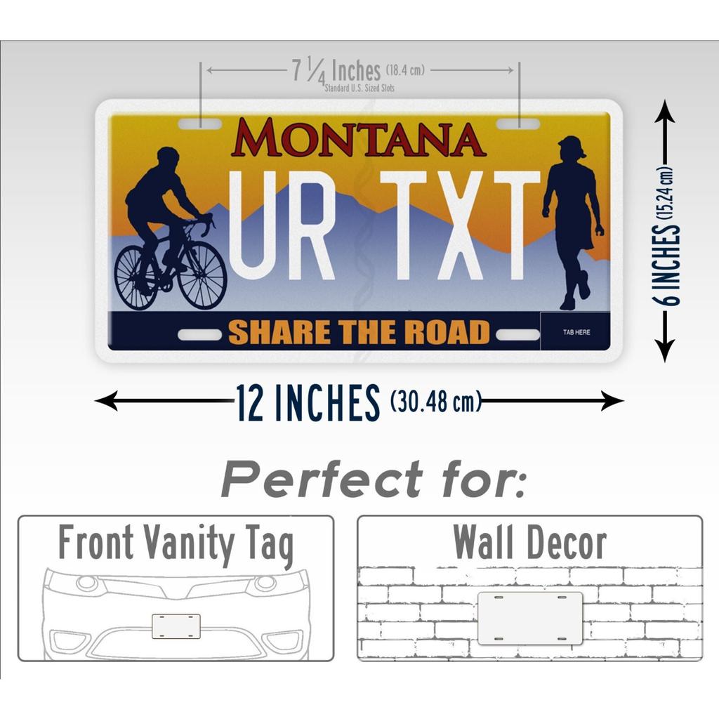 Personalized Montana Car Metal Tin Sign Decorative Plate Dustproof Waterproof