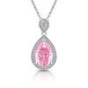 Fashionable Waterdrop Necklace High Carbon Diamond Zircon Ice Cut Necklace for Female Clavicle Chain Engagement Gift