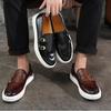 Men's Casual Shoes Fashion Leather Men Retro British Style Loafers Men Dress Shoes Outdoor Flats Monk Shoes