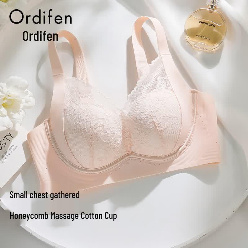 Audifax Women s Wireless Lace Push-Up Bra 80A/B/C (36)