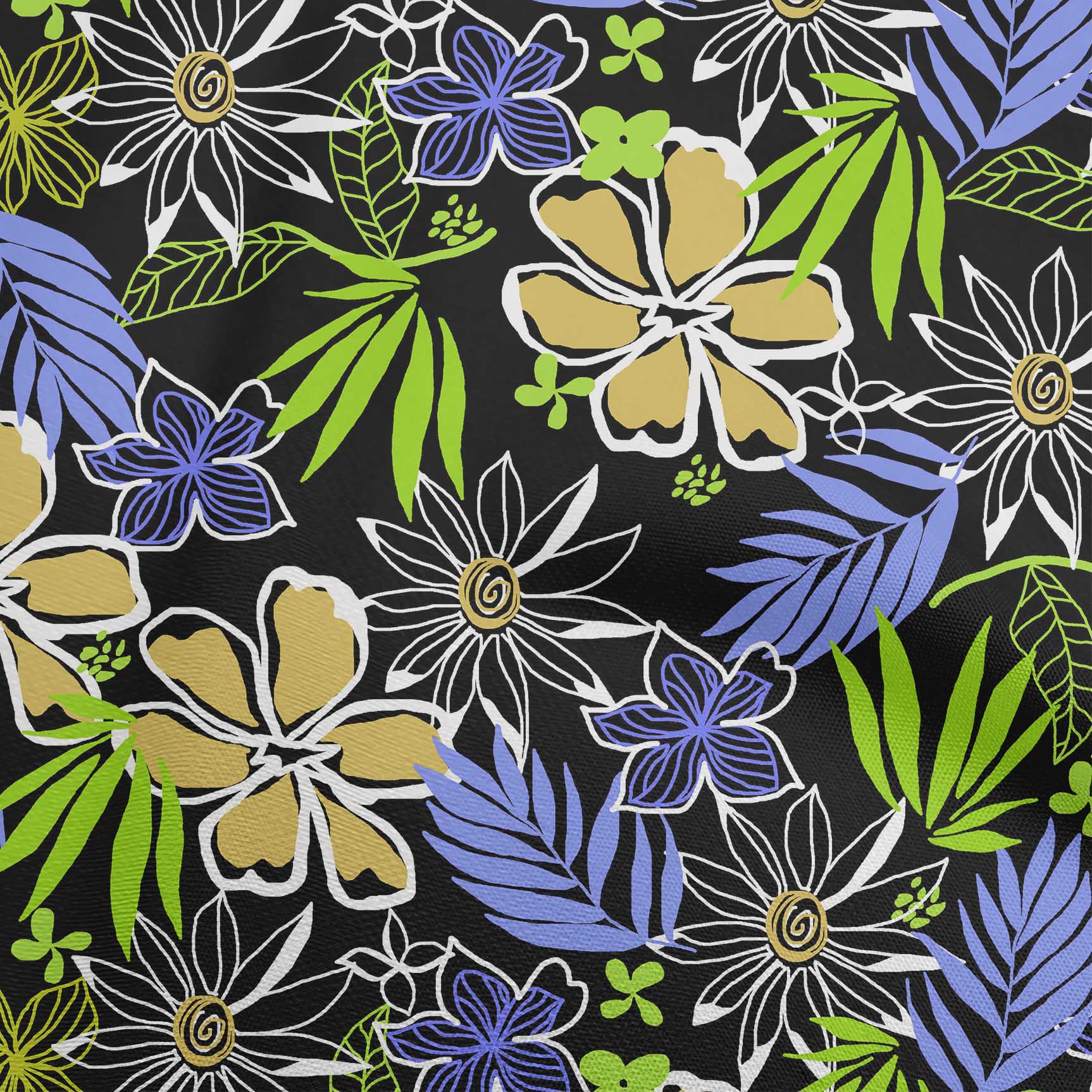 

OneOone Бавовняний поплін Блакитна тканина з абстрактними квітковими ремісничими проектами Декоративна тканина з принтом у дворі 42 дюйми 42 Inch Wide - Viscose Chiffon жовтий